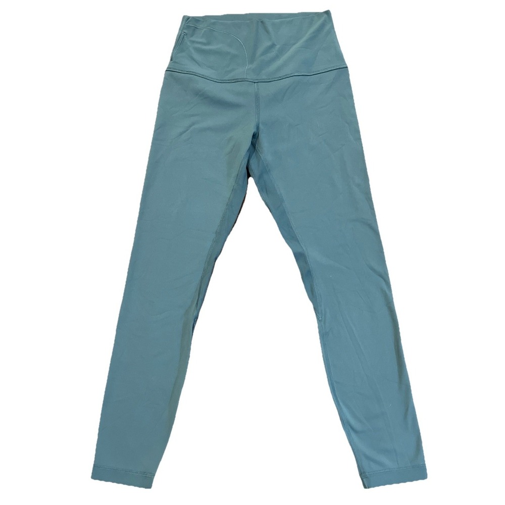 Lululemon Align High Rise Pant 25" Teal Leggings Sz 6 Nulu Yoga